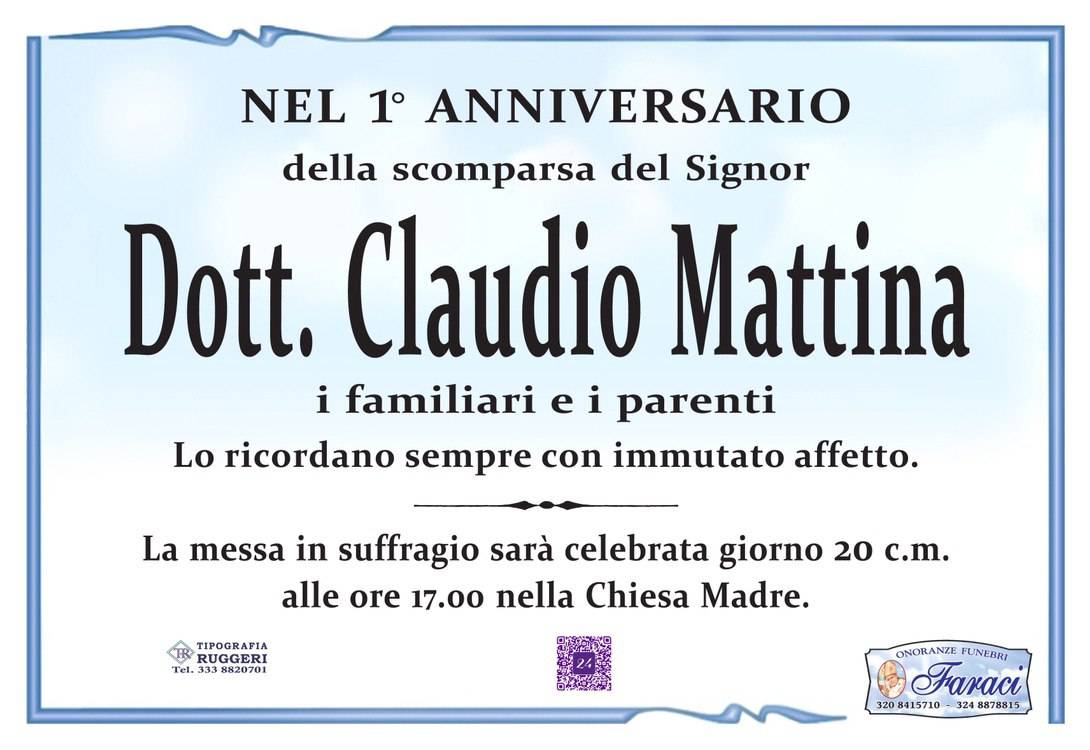Dott. Claudio Mattina