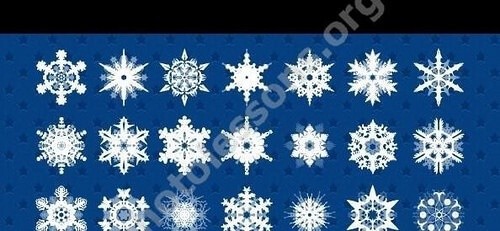 Снежинки для Фотошоп - скачать PSD исходник бесплатно