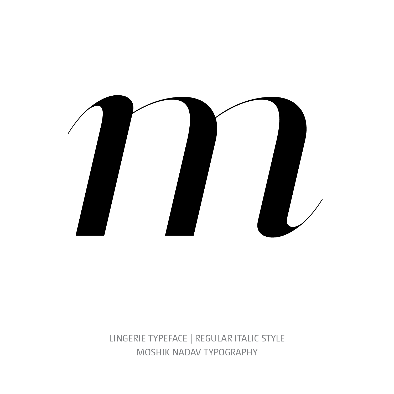 Lingerie Typeface Regular Italic m - Fashion fonts by Moshik Nadav Typography