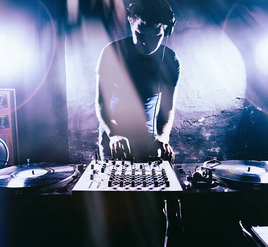 DJ on a turntable
