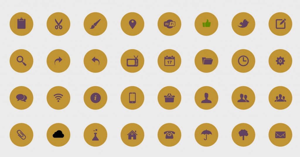 Web Icons - круглые иконки в формате .PSD