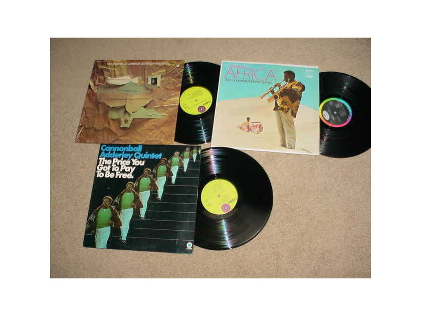 JAZZ CANNONBALL ADDERLY - LOT of 3    lp records capitol