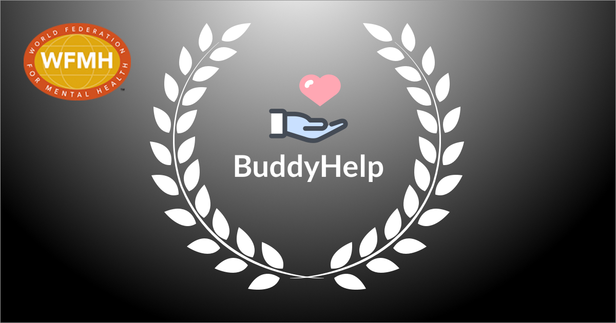 Buddyhelp receives honorary recognition from wfmh president dr. ingrid daniels (1)
