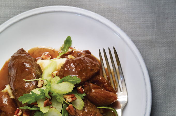 Veal Cheeks with Figs