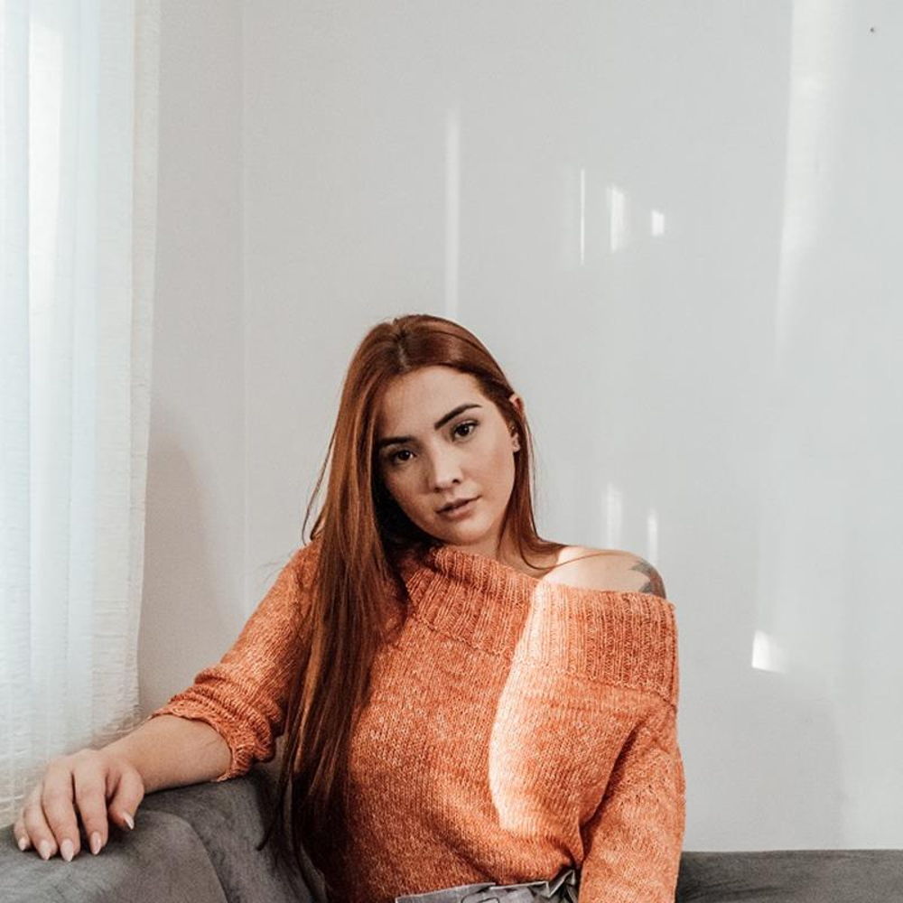 Pumpkin Colored Blouse