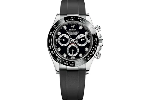 Rolex Daytona Black Dial Diamonds Oysterflex
