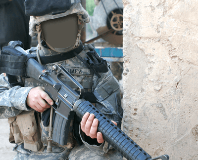 Фотошоп PSD исходник для монтажа - солдат Америки