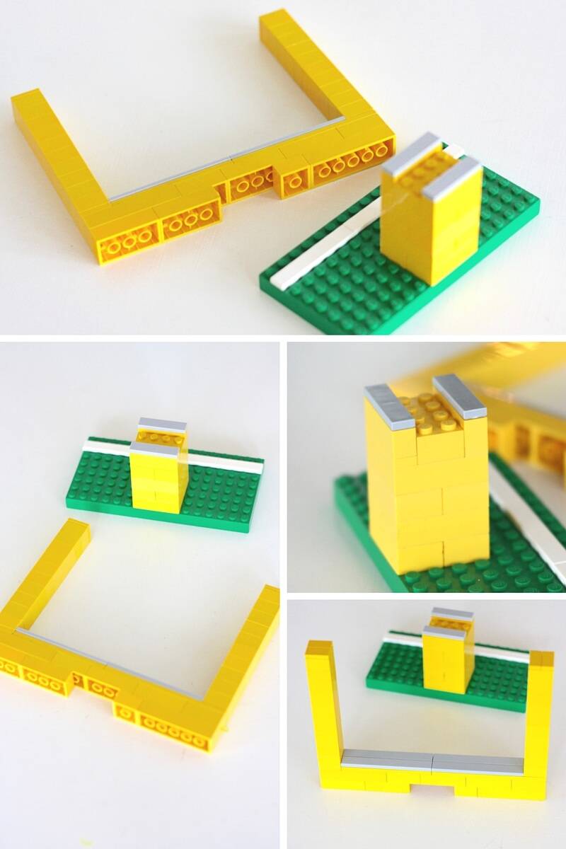 make lego paper football