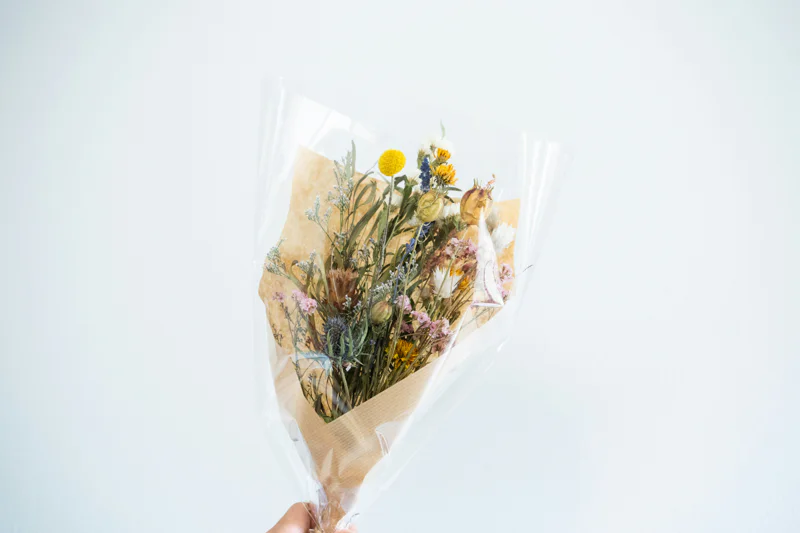 A bouquet of dried flowers