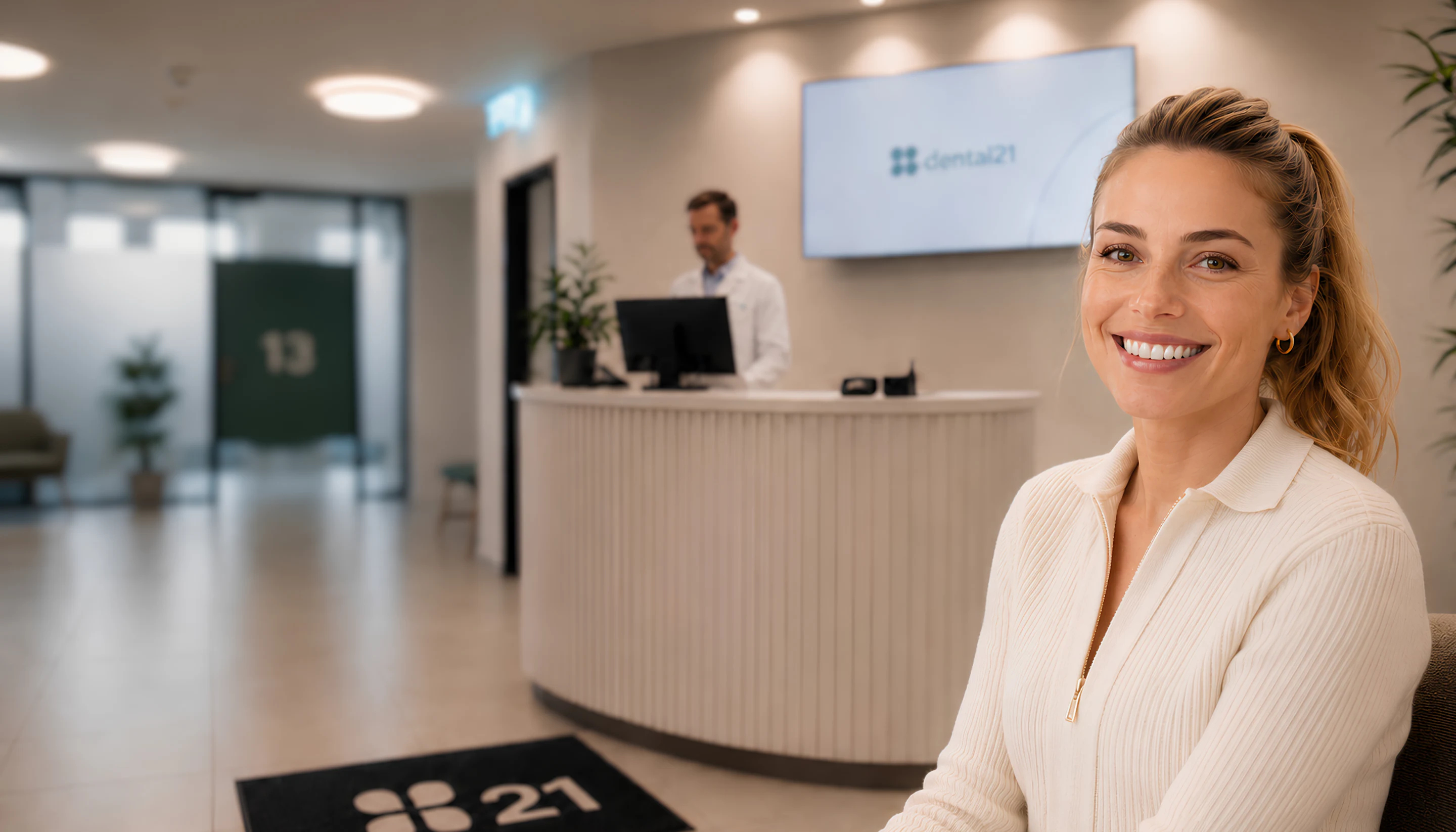 happy woman smiling