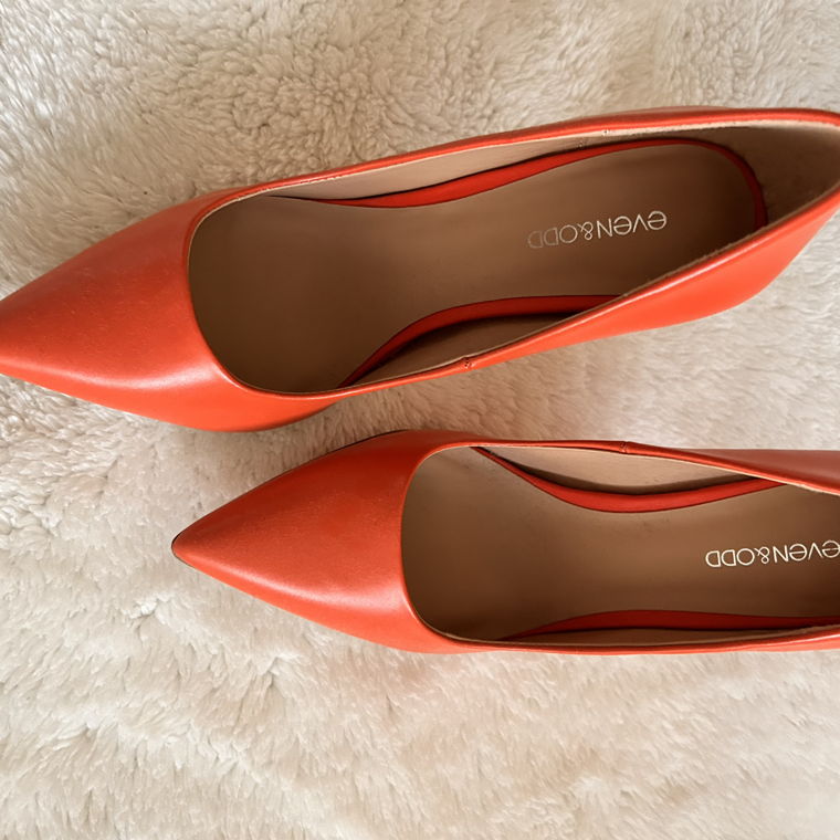 Orange heels escarpins