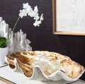 clam shell centerpiece with gold