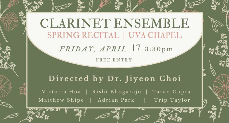 Clarinet Ensemble - Spring Recital