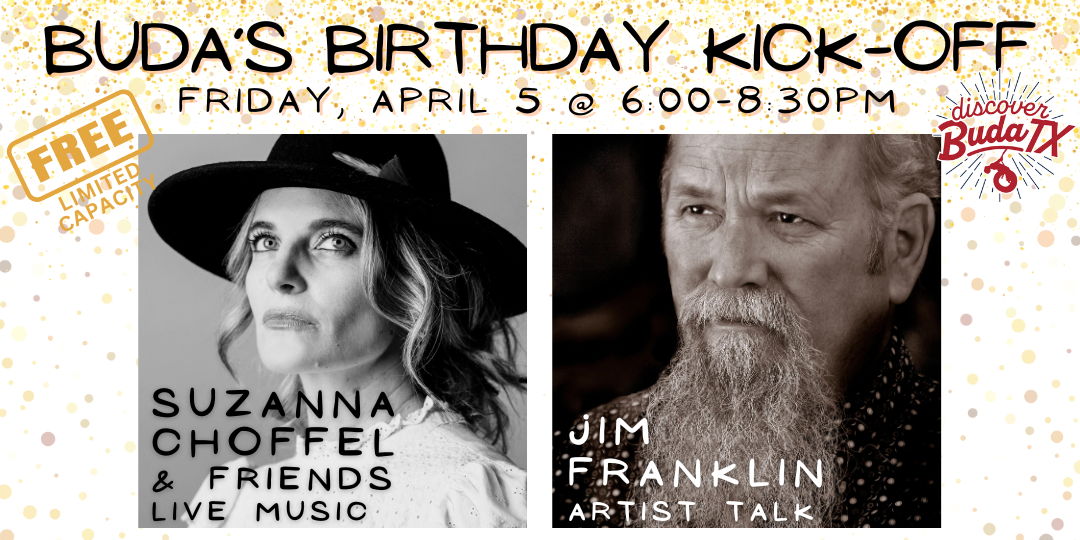Buda's Birthday Kick-Off w/ Jim Franklin & Suzanna Choffel promotional image