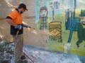 removing mural with transgel paint and graffiti remover