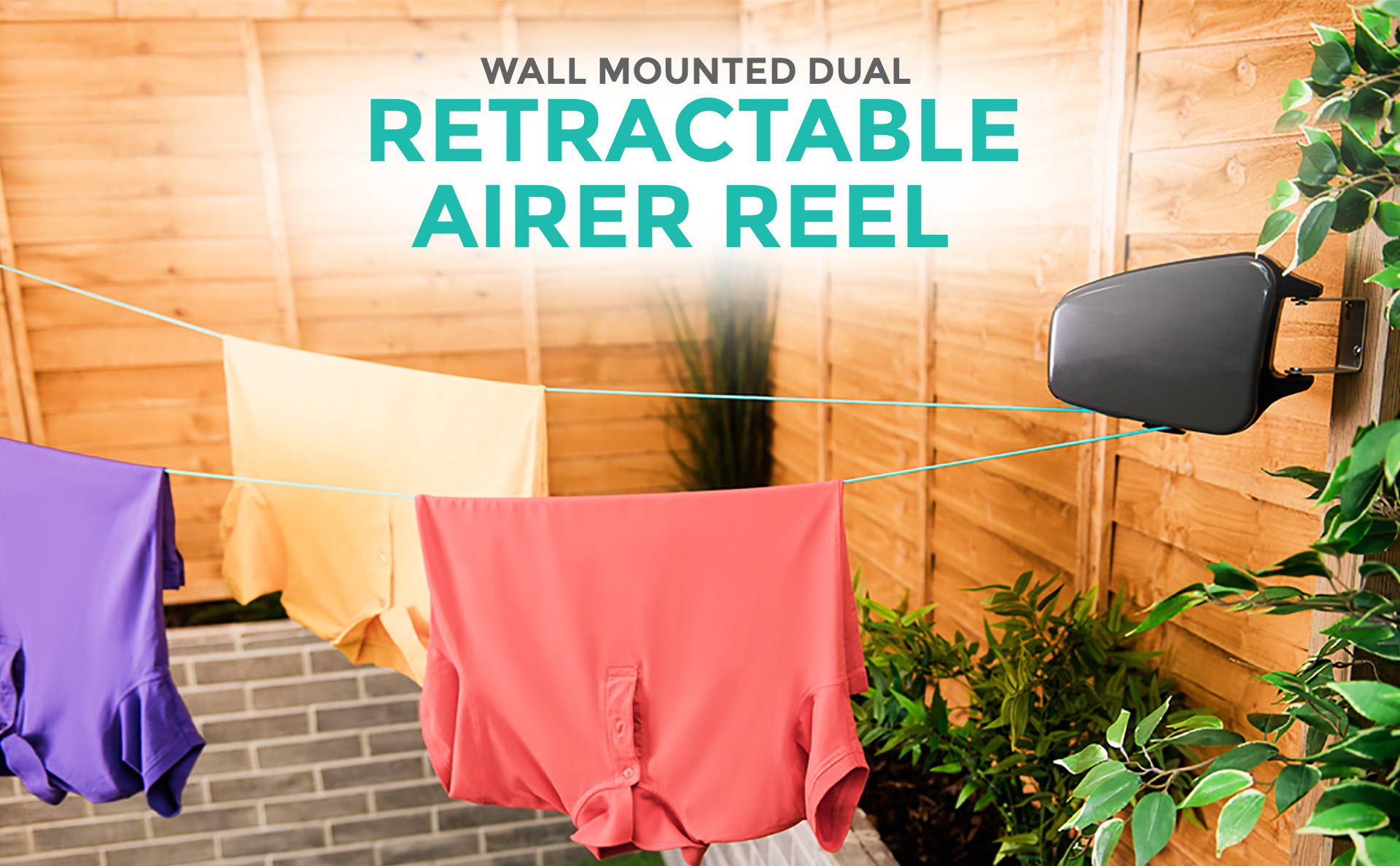 Wall-mounted Retractable Airer Reel