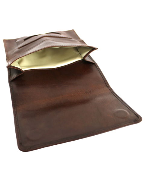 Full Grain Leather Tobacco Pouch 11032 Hide & Chic - Image 2