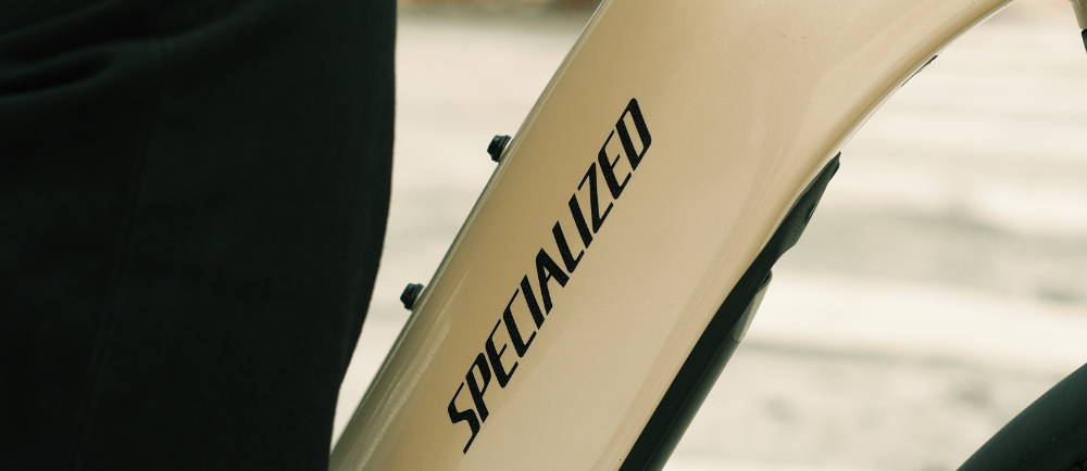 Close up of Specialized electric bike downtube