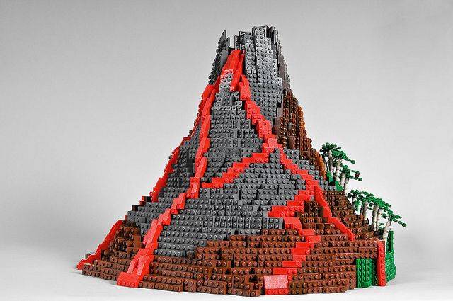 Lego volcano