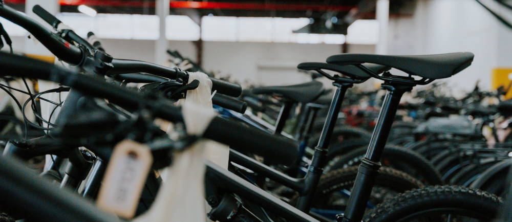 Close up of electric bike at Upway refurbishment center