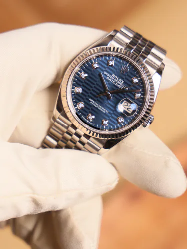 Rolex Datejust 36 Blue motif dial Jubilee Bracelet Box & Papers 2023