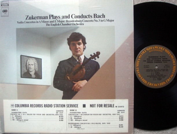 Columbia / ZUKERMAN, - Bach Violin Concertos, NM, Promo...
