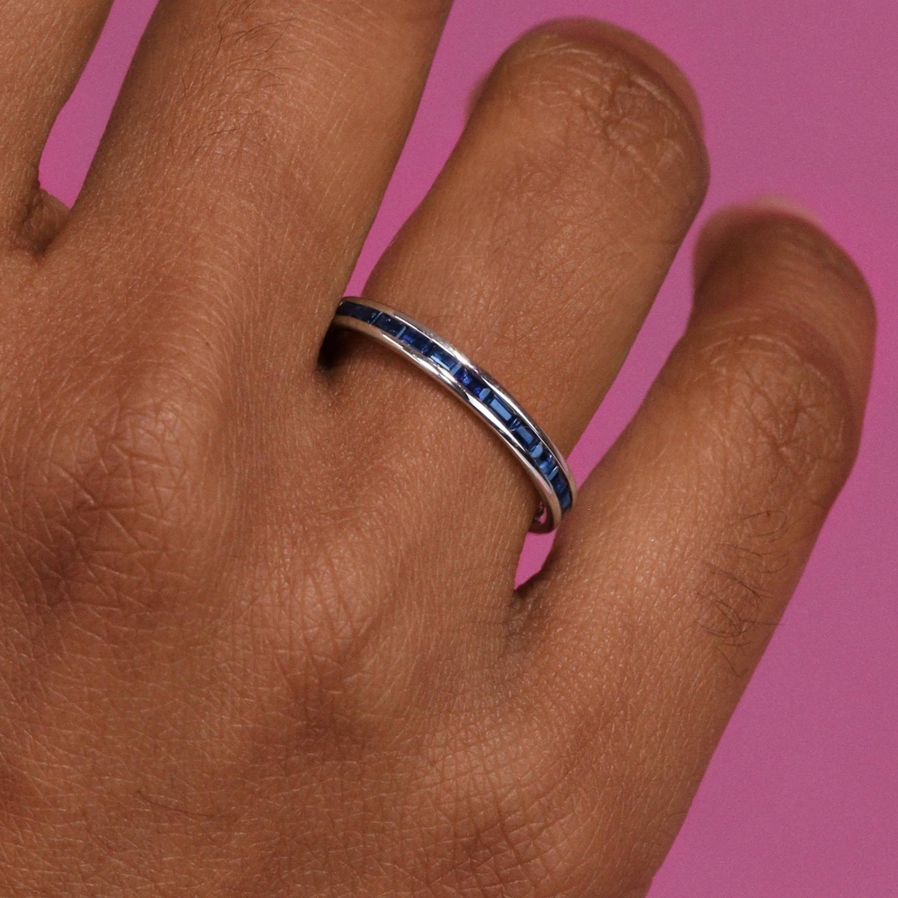 Sapphire eternity ring