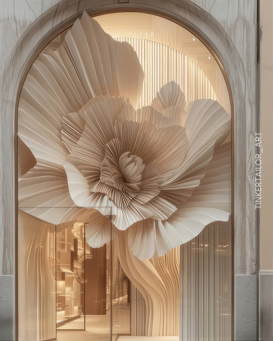 Luxury building with flower front image by @tinkertailorart digital artwork ai art ai artwork ai artist