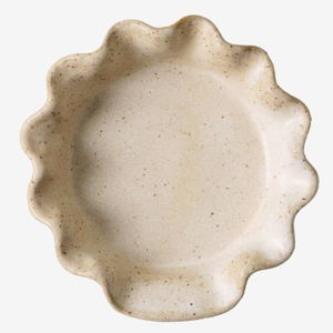 French White Ruffle Spoon Rest