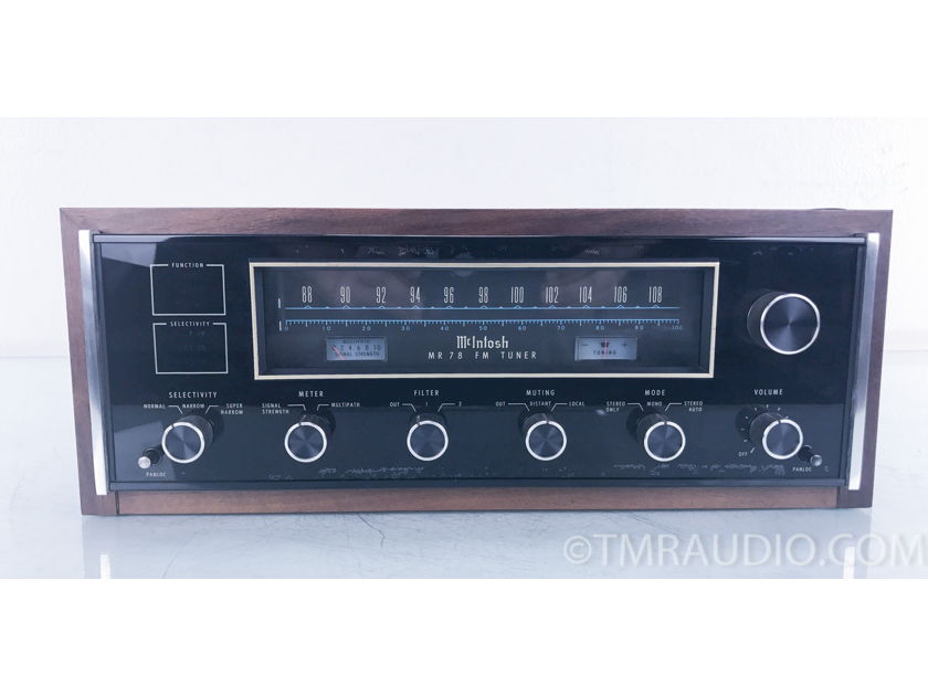 McIntosh MR78 Stereo Tuner; Vintage; MR-78 w/ Walnut Cabinet (2949)