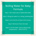 Steps for boiling water for baby formula