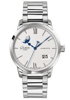 Senator Excellence Panorama Date Moonphase Stainless Steel / Silver / Bracelet
