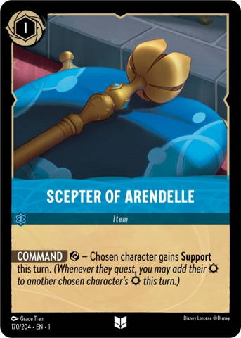 Scepter of Arendelle card from Disney's Lorcana: The First Chapter.