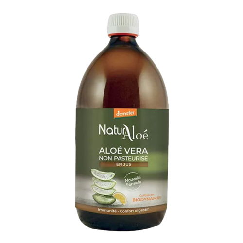 Jus d'Aloé Vera avec Pulpe Non Pasteurisé BIO & DEMETER