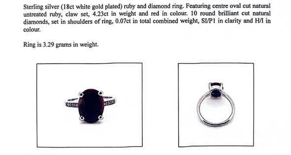 Natural Ruby & Diamond Ring (4.23ct)