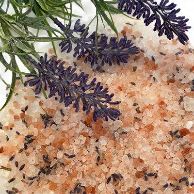 Himalayan Bath Salt Infused with Lavender Essential Oil - Tea Bag