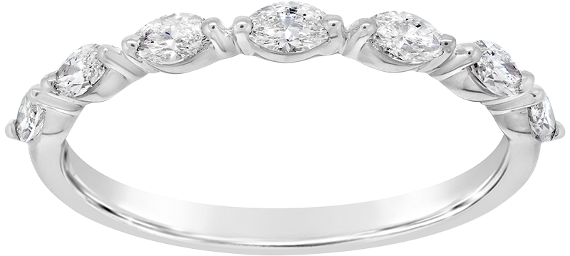 Classic Marquise Diamond Wedding Band