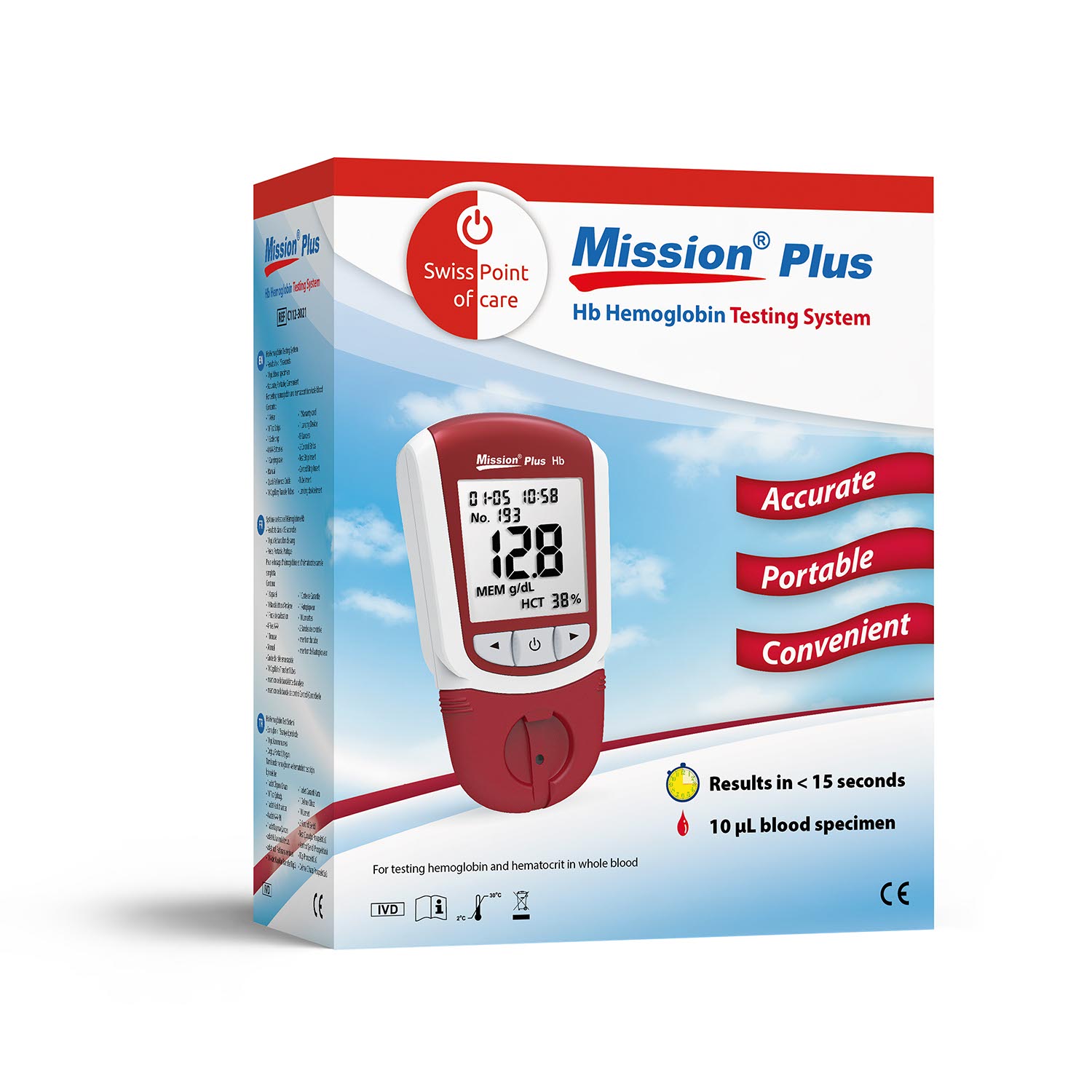 Mission Plus Hb Hemoglobin Testing System