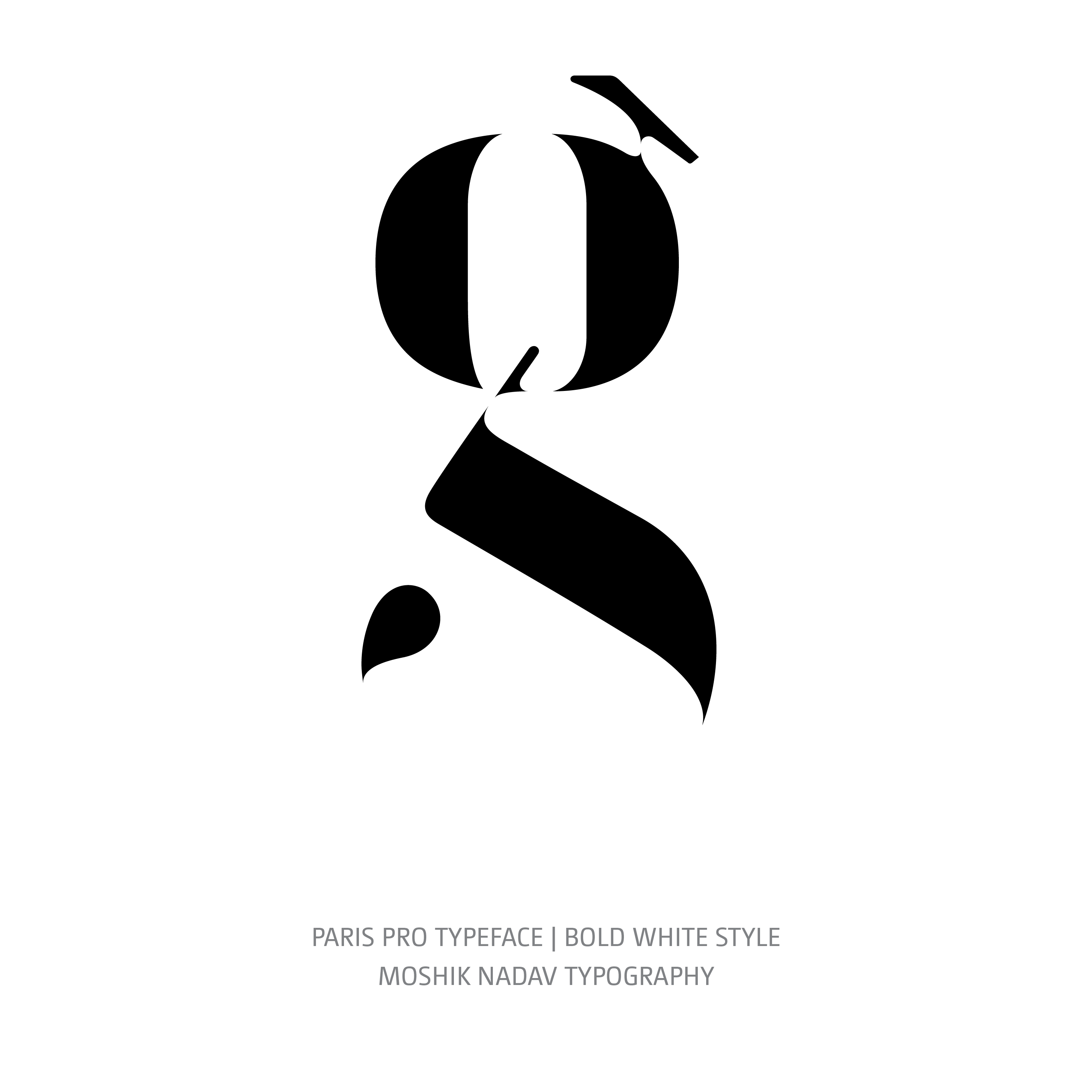 Paris Pro Typeface Bold White g