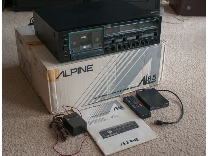 Vintage Alpine AL-85 Cassette Deck - Museum Quality w/box, manuals and rare remote