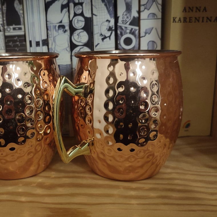 Two moscow mule cups