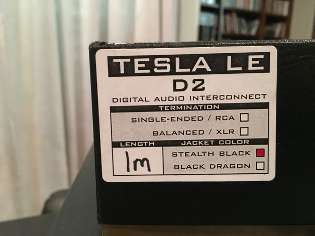 SYNERGISTIC RESEARCH TESLA SE D2 BNC CLOCK CABLE AND TE...
