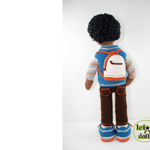 Jamal Large Crochet Doll Pattern, Amigurumi, 21"/ 53 cm Tall