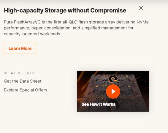 pure storage product / service