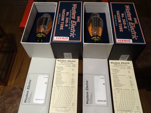 Western Electric 300 B Tubes THIRD SET Two tubes with o...