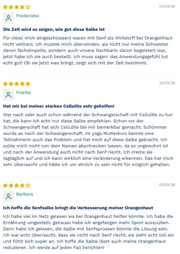 bewertungen der senfsalbe im online-shop