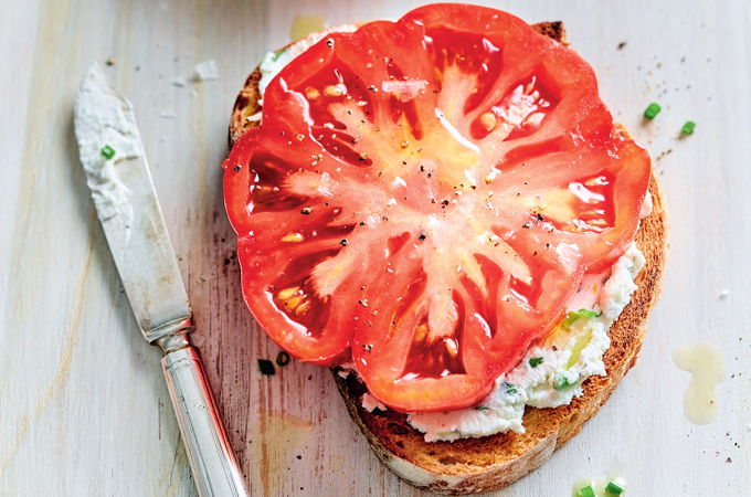 Herbed Ricotta and Tomato Toast