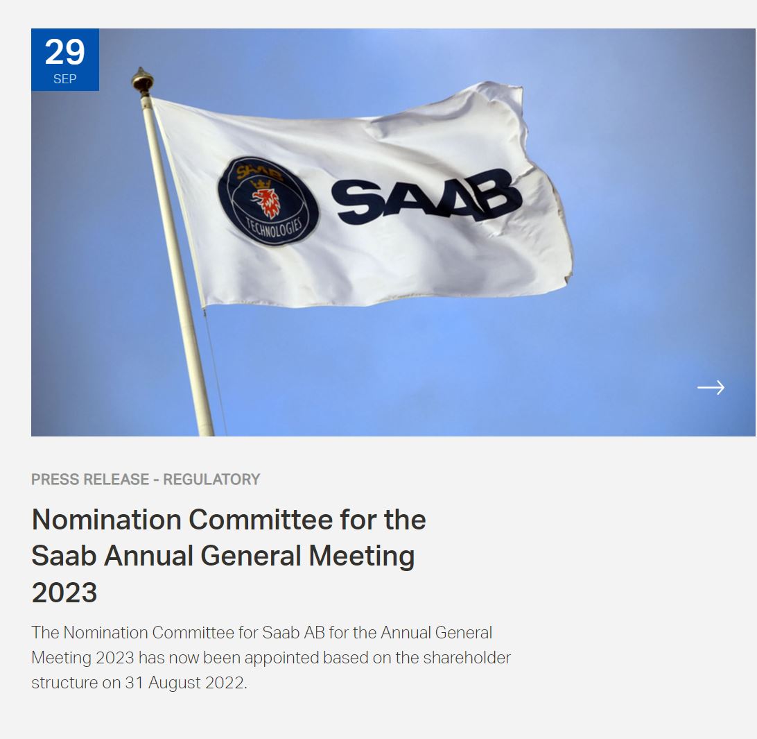 Saab product / service
