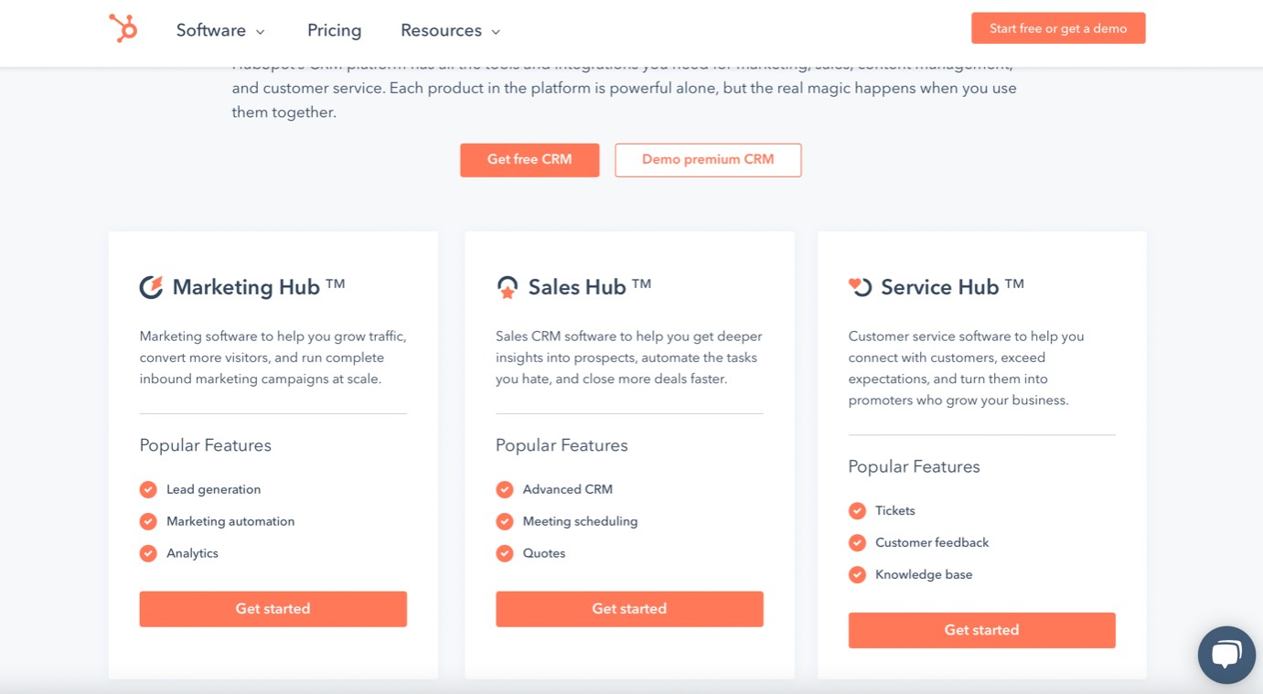 HubSpot product / service