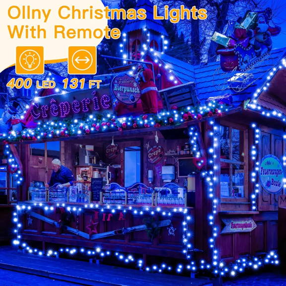 Length instructions for Ollny's 400 leds clear cable multicolor Christmas lights